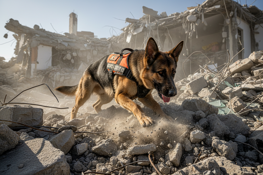 Chiens de travail et d'utilité | Chiens de pompiers et secouristes : sols durs, décombres, charge physique